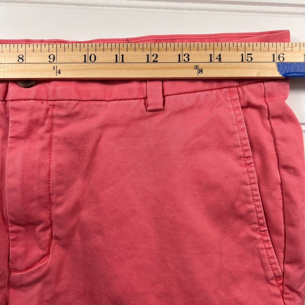 Vineyard Vines Breaker Chino Shorts Mens 33 Salmon Coral Pink Stretch Flat Front - Picture 9 of 15